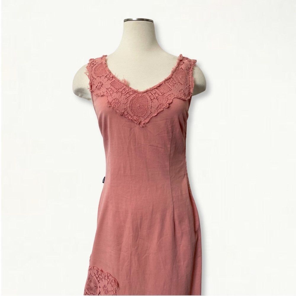 SOLD Vintage Y2K 2000s Moschino Jeans Asymmetrical Tattered Lace Dress - Picture 4 of 16
